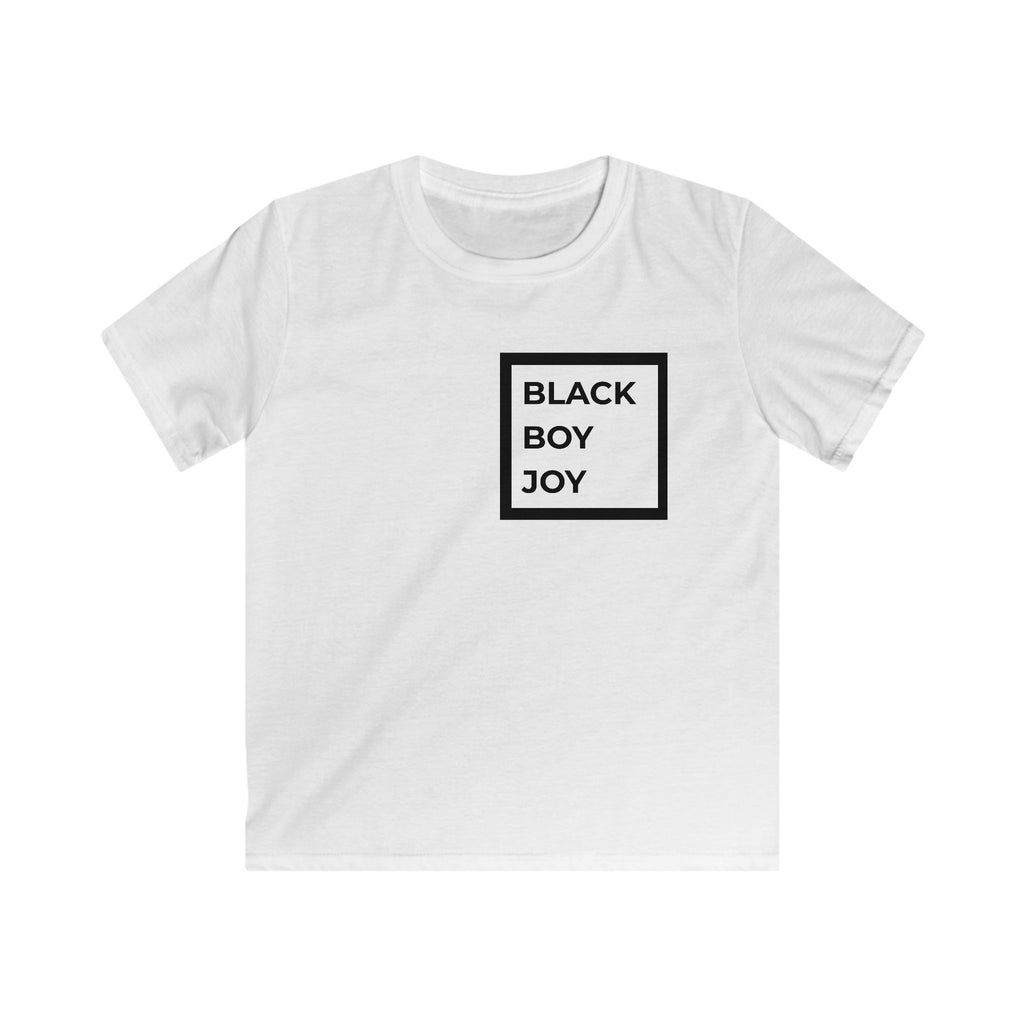 Kids Tee — "Black Boy Joy" Minimal Box Graphic