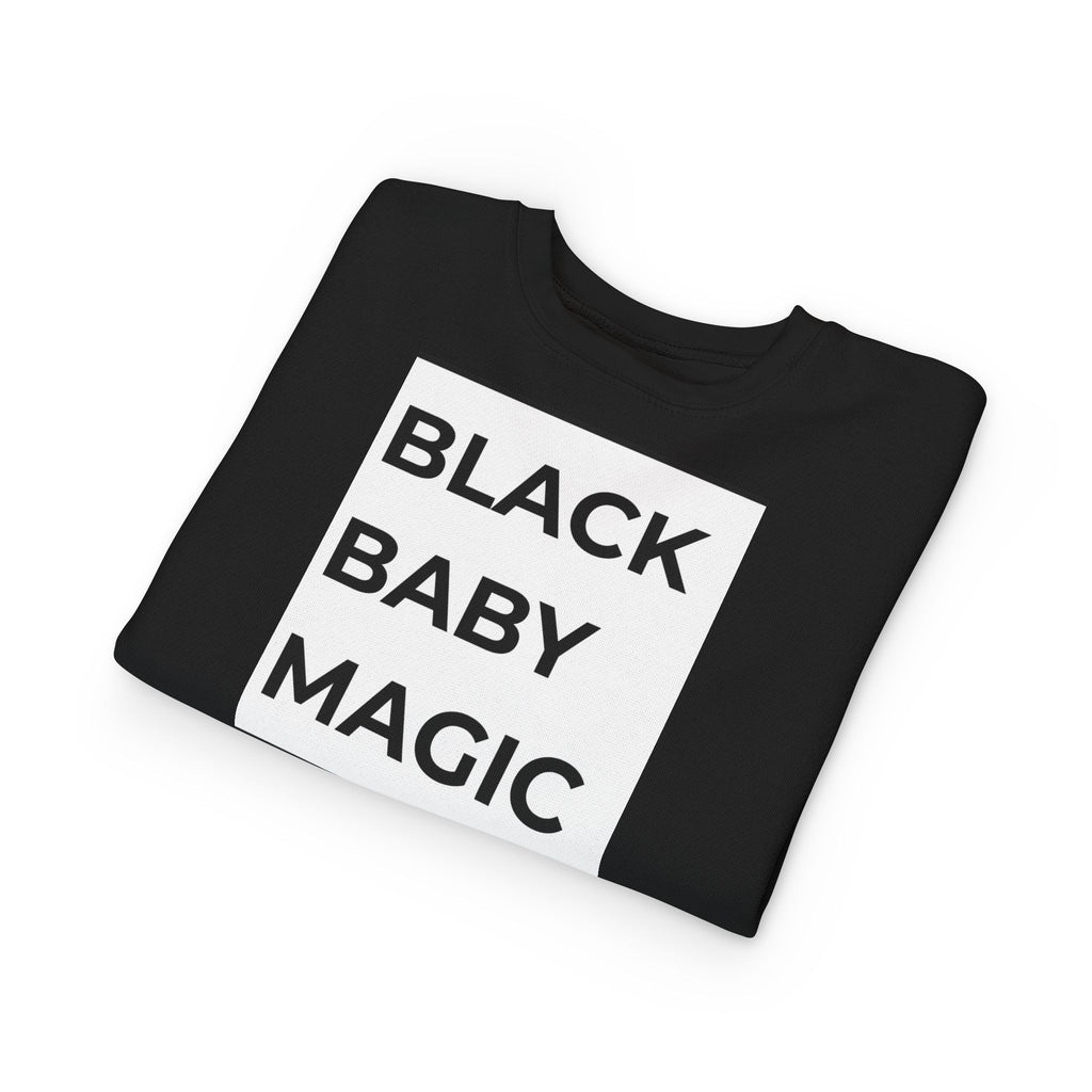 Toddler Sweatshirt – "Black Baby Magic" Graphic Pullover for Little Ones
